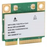 AX200HMW juhtmevaba v&otilde;rgukaart, WiFi 6, 2,4G/5G, Mini PCIe, Bluetooth 5.2, Windows 10-le sobiv