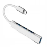 USB Type-C jaotur, 4 pesa, USB 3.0 andmeadapter