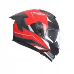 Motomatkuri kiiver SHIRO Raptor, matt must/punane, S (55&ndash;56)