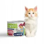 Animal Island m&auml;rg kassitoit veise- ja metslihaga, pate 185g