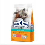 CLUB 4 PAWS kuivtoit steriliseeritud kassidele, kalkunilihaga, 2 kg