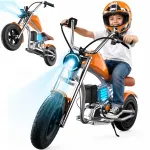 Laste elektrimootorratas 320W, 12", LED-tuled, kuni 20 km/h, koos akuga