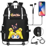Sailor Moon A4 seljakott, veekindel, USB-ga