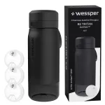 Pudel WESSPER B2 Tritan 500 ml, 3 filtriga, BPA vaba