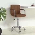 Kontoritool ratastel, pruun, kangakate