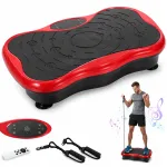 Vibratsioonitreeningplatvorm Bluetooth-puldiga, punane