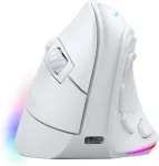 Juhtmevaba vertikaalne hiir Mars Gaming MM-SK, valge, 8400 DPI, 9 RGB nuppu