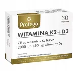 Toidulisand Vitamiin K2 + D3 Protego, 30 kapslit