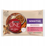 Koeratoit PURINA ONE Mini Sensitive l&otilde;he ja riisiga, 4 x 85 g