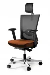 Kontoritool FORTE, pruun, nahast, ergonoomiline