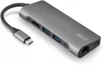 Mitmekordne adapter 7-&uuml;hes: USB-C, HDMI, Ethernet, USB-A, kaardilugeja
