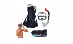 Sukeldumiskomplekt: mask, snorkkel ja uimed