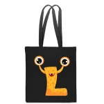 Laste puuvillane must ECO BAG kott t&auml;hega L, mudel TT_506
