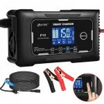 Automaatne akulaadija LCD-ekraaniga, 12V/24V