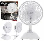 Lauaventilaator Adler 7317 klambriga, 15 cm, 30 W, 2 kiirust