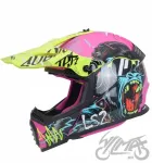 Motorratturi kiiver LS2 MX437 FAST II MINI GORILLA, violetne, suurus S