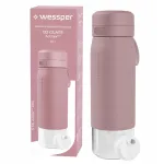 Wessper B2 GLASS 0,7 l roosa klaasist veefiltripudel