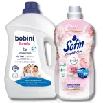 Vedelseep BOBINI Family 2,5 l + delikaatsete kangaste loputusvedelik 1,8 l