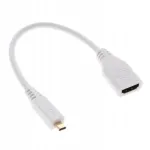 Raspberry Pi Micro-HDMI adapt&ouml;r HDMI-A (F) 235 mm valge kaabel