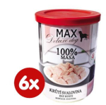 Koerakonservid MAX Deluxe luudeta kalkunilihaga, 6 x 400 g
