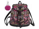 Naiste linna seljakott Coolpack Fiesta Pink Ethnic pompongiga