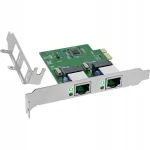 InLine 51128K v&otilde;rgukaart, 2x Gigabit RJ45, PCIe x1