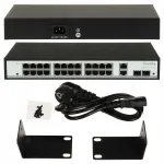 Tiandy TC-P3S028 v&otilde;rgul&uuml;liti, 24 porti, PoE, SFP uplink, RJ45