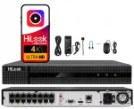 Videovalve salvestusseade 16 kanalit PoE IP, 8MPx, HiLook Hikvision NVR-216MH-C/16P