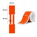 Juhtmepoole kleebised NIIMBOT, punased, 25x76 mm, 200 tk, sobivad B1, B21/B21
