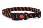 Kummist koera kaelarihm kaitselukuga DOGTRACE, must ja oranž, 23 mm x 85 cm