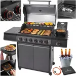 V&auml;lisgrill LEHMANN 6+1, malmist restid, roostevaba teras, 21 kW, koos balloonikapiga