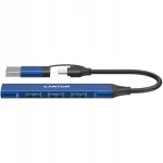 USB hub CANYON DS-02, 4 porti, USB-A/C, sinine
