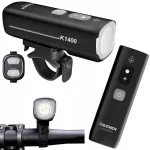 Jalgratta esilamp Ravemen K1400 AI must 1400 luumenit USB C