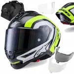 Motorratturi kiiver Alpinestars Supertech R10 Arius Fluo, suurus XL