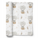 Bambusest m&auml;hkimisriie 110x110 KOALA/BLOWERS GREY Bocioland