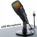USB mikrofon arvutile, kaasaskantav, m&uuml;rasummutus, USB &uuml;hendus, Plug and Play