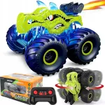 Kaugjuhtimispultiga 4x4 dinosauruse monster-auto, STEAM, 2,4 GHz, LED
