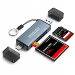 CF Micro SD USB 3.0 USB-C OTG kaartide lugeja kuni 2 TB 5 Gb/s