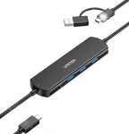Unitek KVM l&uuml;liti, 2 arvutile, 3&times;USB-A, 10 Gbps