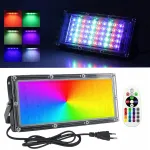 LED prožektor 50W IP65, 16 v&auml;rvi, 4 režiimi, kaugjuhtimispuldiga