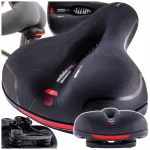 Jalgratta sadul Soft Sports laia ventilatsiooniga ja helkuriga