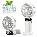 Kaasaskantav k&auml;eshoitav ventilaator, 5000 mAh, 5 kiirust, kokkupandav, laetav, Type-C