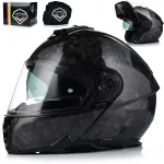 Motoringratturi kiiver VITO CARBON s&uuml;sinikkiust, visiiriga, ECE 22.06