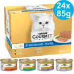 Gourmet Gold MUS kassikonserv lihavalik, 24 x 85 g, 4 maitset, Saksamaa