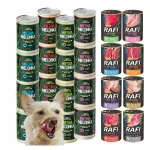 M&auml;rg koeratoit RAFI Green Nutrition, segatud koostisega, 24 x 400&ndash;415 g konservid