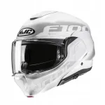 Motorratturi kiiver HJC F100 Hetal valge, suurus L