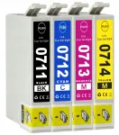 Epson T0711&ndash;T0714, T0891&ndash;T0894 XL tindikassetid, 4 tk, sobivad S21, D92, SX100, SX115, SX210, SX215, SX218
