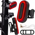 Jalgratta taga LED-lamp, 100 lm, USB-laetav, veekindel