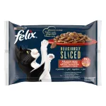 PURINA FELIX DELICIOUSLY SLICED maakooste m&auml;rgtoit kassidele (4x80g)