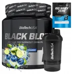 Toidulisand BIOTECH BLACK BLOOD NOX 330g energilise koostisega, shakeri ja ISO WHEY ZERO 25g